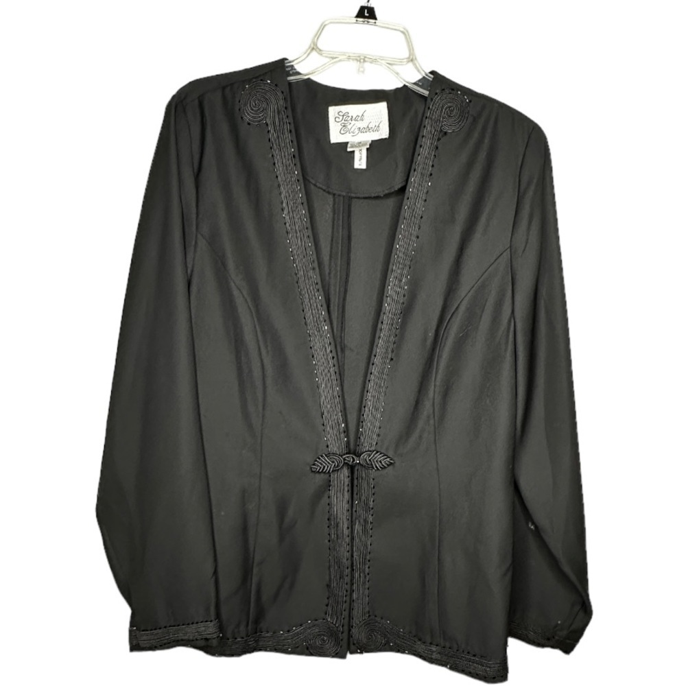 Sarah Elizabeth Black Beaded‎ Suit Jacket